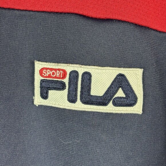 Fila Mens Track Jacket M Blue Colorblock Full Zip Tennis Patriotic pickleball - Picture 3 of 13